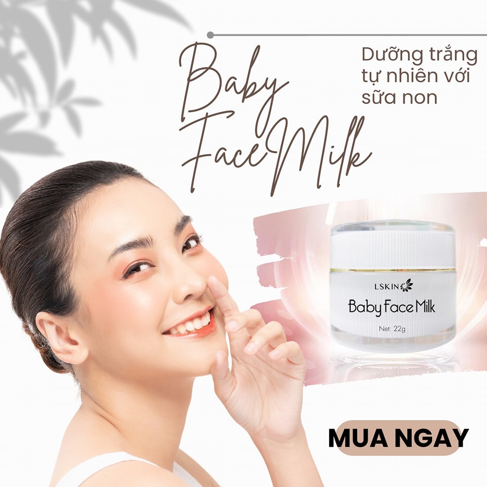 Kem baby face milk cấy trắng mặt Lskin Đan thy