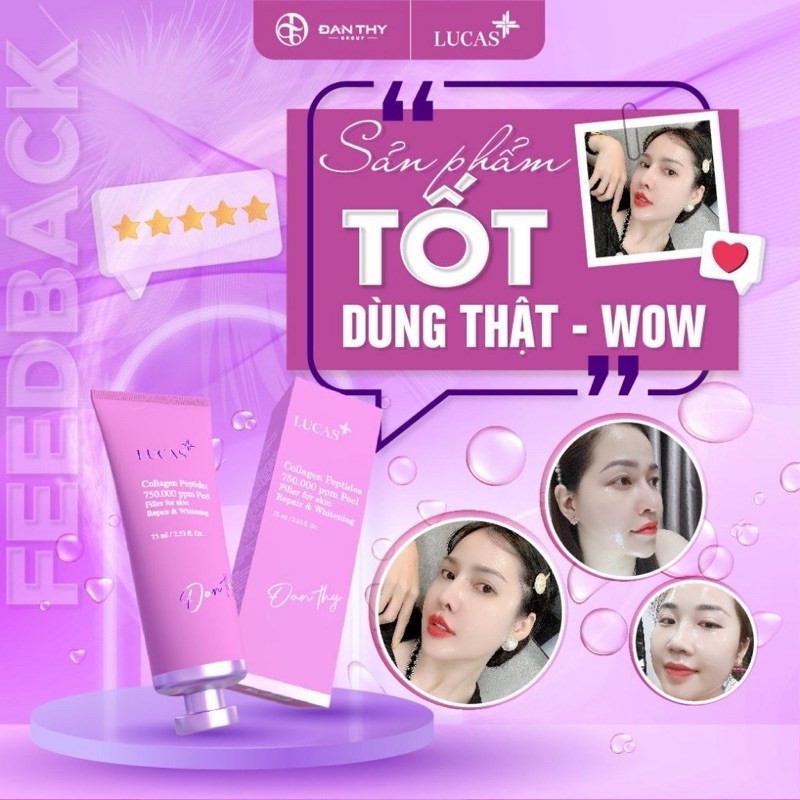 Peel da Collagen Peptides 750.000 PPM Lucas Đan Thy